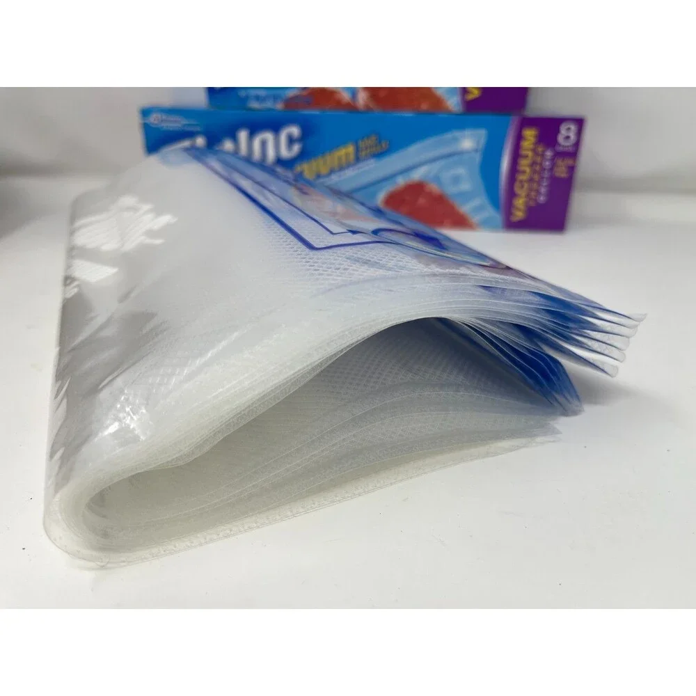 Ziploc Vacuum 12-Quart + 20 Gallon Freezer Bag Refil Food Storage Use w/Pump NOS